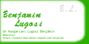 benjamin lugosi business card